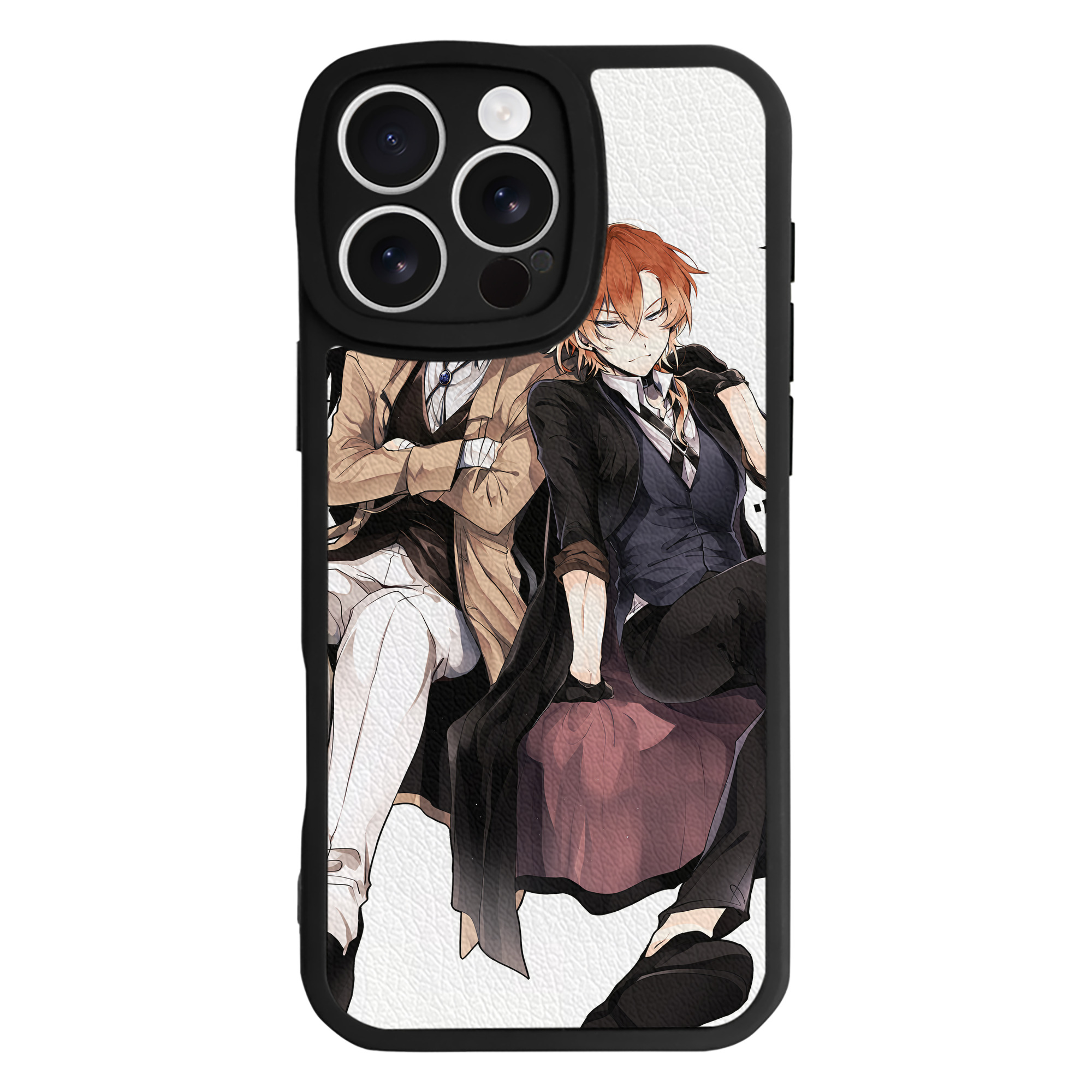 （画像用） 文豪ストレイドッグス Bungo Stray Dogs 【iPhone 16シリーズ対応】シリコンスマホケース（レザー調） 材質：シリコン